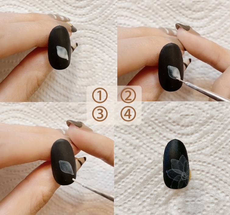 たらしこみネイルのやり方とおすすめのアクリル絵の具とアートブラシ おしゃれなフラワーアートの描き方